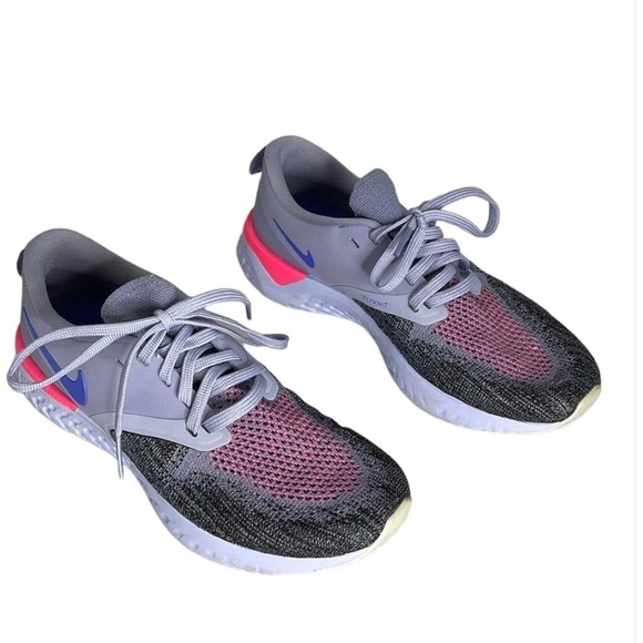 NIKE Odyssey React 2 Flyknit React Running Shoe Purple Lightweight Sneaker 6 - Picture 2 of 13
